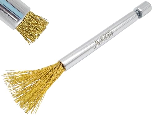 Artman Instruments Bur Brush Tough Brass Bristles with Adjustable Telescopic Handle Rust Cleaning Adjustable Handle