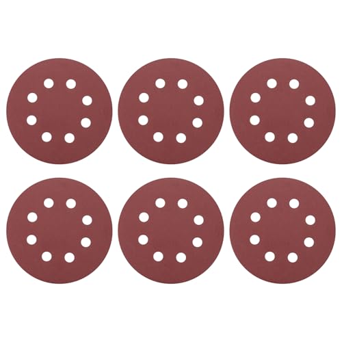 HARFINGTON 20 Pcs 5 Inch Sanding Discs 800 Grit Red Aluminum Oxide 8 Hole - size: 5 Inch(800 Grit)