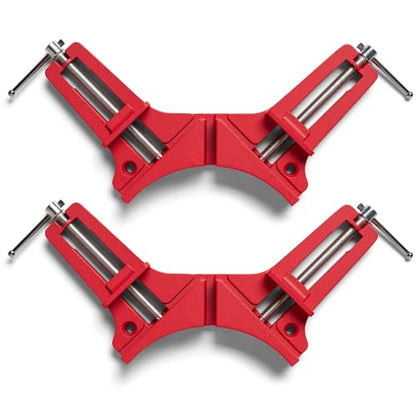 BUILDSOMETHING Right Angle Wood Clamp - Home Improvement Hand Tool - Premium Clamp Set with 45 Degree Cutting Guide Slot - 2 Pack
