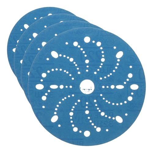 Hookit 3M Hookit Blue Abrasive Disc 321U Multi-Hole, 36177, 6 in, 220, 50 Discs per Carton (Pack of 4) - size: 50 Count (Pack of 4)