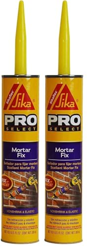Sikaflex Mortar Fix, Limestone, Polyurethane sealant for Repairing Damaged Mortar, Joints and Gaps. Sealing Mortar Cracks 10.1 fl. oz Cartridge (Pack of 2) - size: 10.1 Fl Oz (Pack of 2)