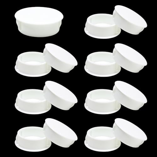 1-3/16 In/30 mm White Plastic Plug for Round Holes - style: 30mm (1-3/16")