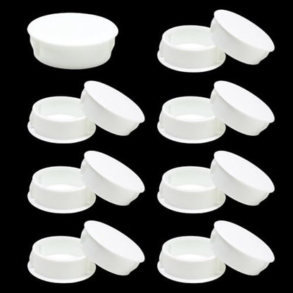 1-3/16 In/30 mm White Plastic Plug for Round Holes - style: 30mm (1-3/16")