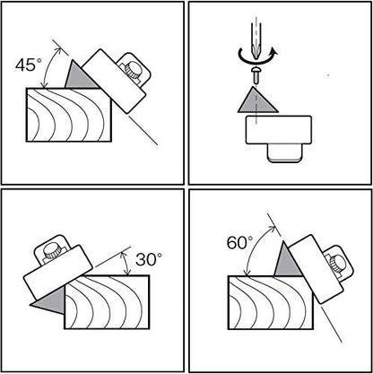 KAKURI Chamfer Plane for Wood [Adjustable 30°/45°/60°] - Japanese Corner Bevel Plane for Woodworking - Japanese Steel Blade & Oak Body, Made in JAPAN