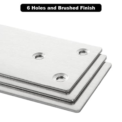 CYEAH 30 PCS Flat Brackets Mending Plates 4"x2" Heavy Duty Stainless Steel Bracket, Straight Fixing Mending Bracket Plates for Furniture, Wood, Shelves, Cabinet, 50X100X2MM