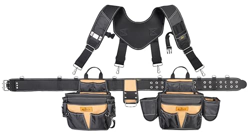 Pro Ergonomic Tool Belt with Padded Suspenders