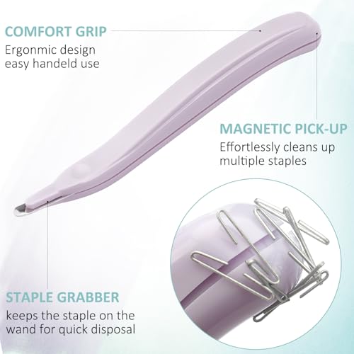 ZZTX 5 Pack Professional Magnetic Staple Remover Puller - color: 5 Pack-dark Gray/Blue/Green/Apricot/Purple