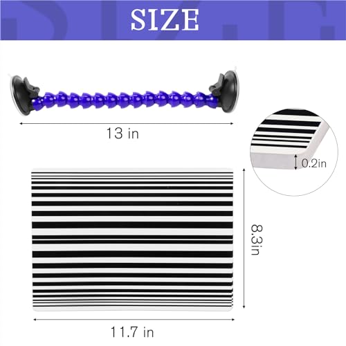 LadyRosian Reflector Line Board Paintless Dent Repair Kit with Yellow Stripe and Adjustable Holder for Auto Dent Checking Line Board Tools Dent Removal - color: Repair Tool D