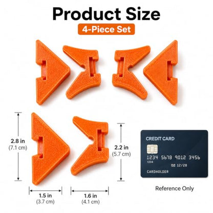 4PCS 90 Degree Corner Clamp for Gluing and Assembly, Compatible with Irwin Quick Grip Clamp Angle Clamps Adapter, Right Angle Clamps, Corner Support for Frame Box Cabinet Assembly