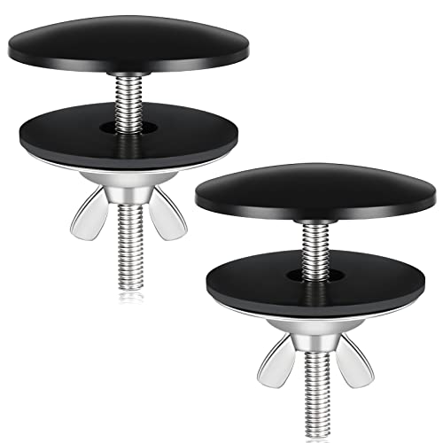 LEIFIDE 2 Pcs Kitchen Sink Faucet Hole Cover, Black - color: Black