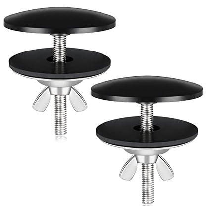 LEIFIDE 2 Pcs Kitchen Sink Faucet Hole Cover, Black - color: Black