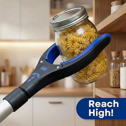RMS 2-Pack 32 Inch Extra Long Grabbers Reachers with Rotating Jaw (Blue) - color: Blue