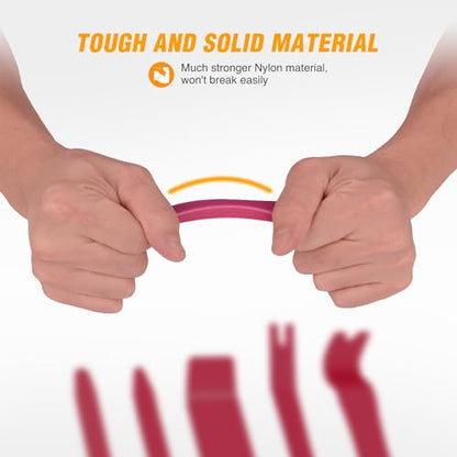 GOOACC 6PCS Auto Trim Removal Tool Kit No-Scratch - color: Red, size: 6PCS Trim Removal