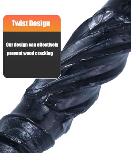 Structural Lag Screws 8 Inch, 50-Pack #14 X 8 Heavy Duty Black Timber Screws, Rust Resistant, Hex Head Outdoor Log/Landscaping Wood Screw, Drive Bit Included - color: Black, size: #14×8"