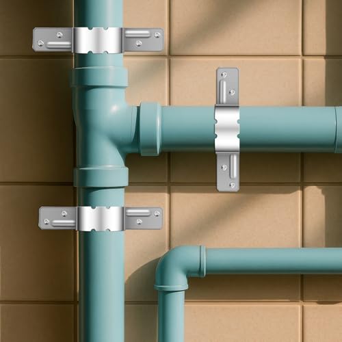 36 Pack 2-3/8 Inch Galvanized Pipe Brackets with Screws