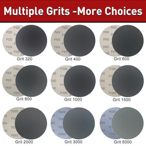50PCS 6 Inch Wet Dry Sanding Discs,600 Grit Hook & Loop Sandpaper - style: 600 Grit