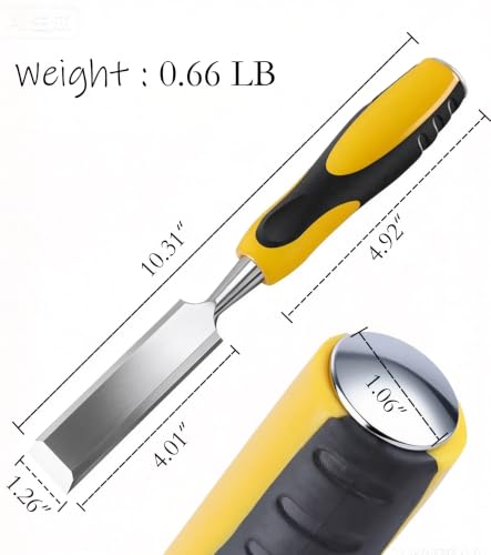 1.25" Wood Chisel,Square Chisel,Long Handle,Full-Tang,Sharp,High Hardness. - size: 1.25"