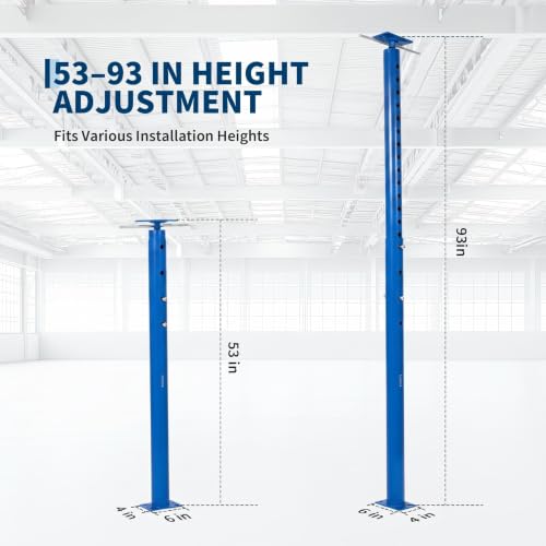 OUTLANE House Floor Jacks, 2 Pack 53"-93" Adjustable Jack Post 18000 LBS - color: Blue, size: 53"-93"