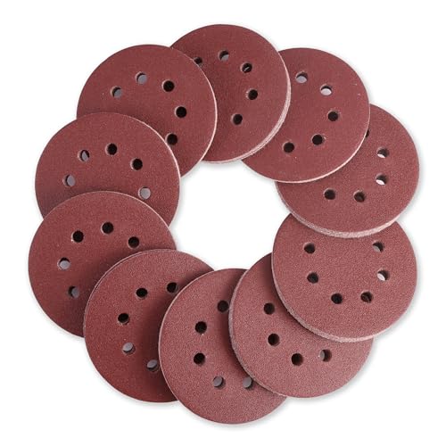WORKPRO Sanding Discs, 5-Inch 80 Grit 8-Hole Hook and Loop, 100 Pack - style: 100PCS 5 Inch 80 Grit