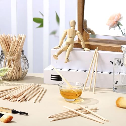 Demissle 400 Pcs Wooden Wax Sticks Mini Wax Spatulas Applicator