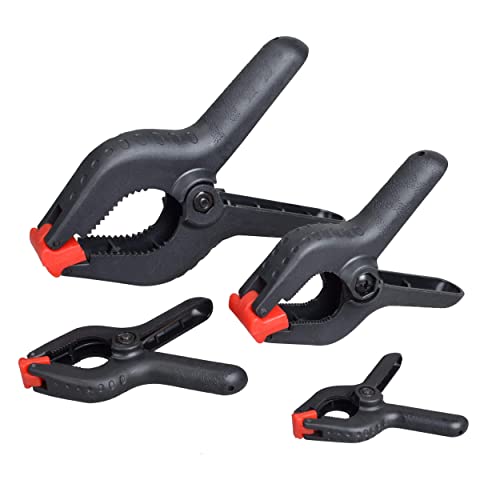 FASTPRO 20-Pack 4-Size Nylon Plastic Spring Clamps with String Bag