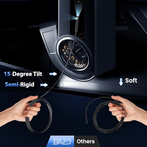 BAZO Endoscope Camera with Light –1920P HD Borescope with 8 Adjustable LEDs