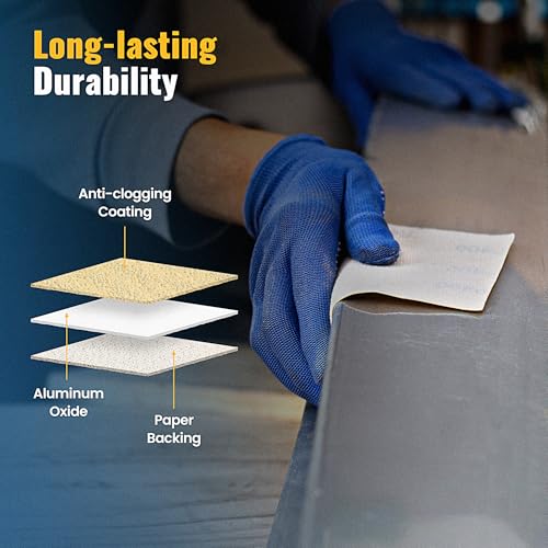 S SATC 1/4 Sheet Sandpaper 40PCS Hoop and Loop Sandpaper 5.5" x 4.5" Sandpaper for Palm Sander 40 Grit Sandpaper Sheets for Palm Sanders Sanding Sheets for Wood Woodworking and Car Automotive - style: 40grit