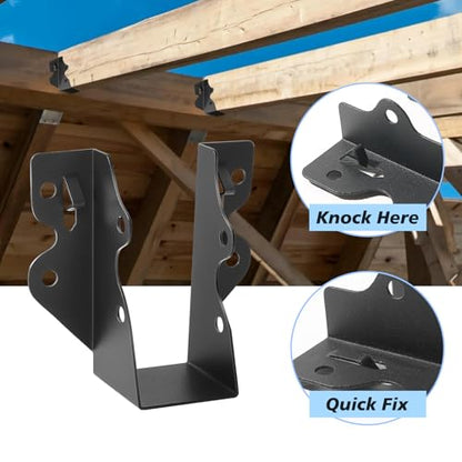 16 Pcs 2"x 4" Joist Hanger|Q235B Steel Face Mount Joist Hangers - size: 16 Pcs, style: 2"x 4"