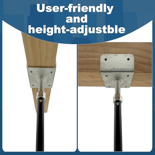 2 Pack U-Shaped Floor Jack for 4x2, 4x4, 4x6 Joists - Adjustable Steel Telepost with U-Head, Mini Screw Jack, Post Jack.11-15 Inch Adjustment Range. - size: 11-15