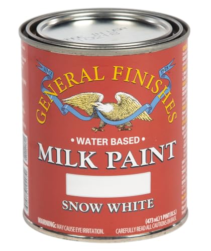 General Finishes Water Based Milk Paint, 1 Pint, Snow White - color: Snow White, size: 16 Fl Oz (Pack of 1)