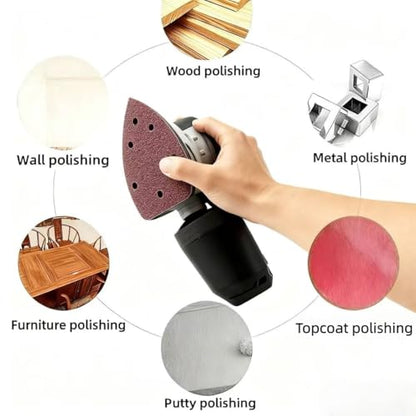 30pcs 60Grit Mouse Sander Sandpaper 6 Holes Mouse Sander Pads Hook and Loop Triangle Sanding Pads Suitable for Ryobi Detail Palm Sander - style: 30pcs 60Grit