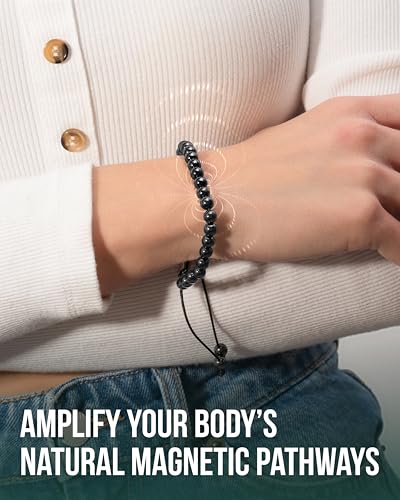 MagnetRX® Hematite Beaded Magnetic Bracelets (Classic 8mm Bead) - color: Classic 8mm Bead