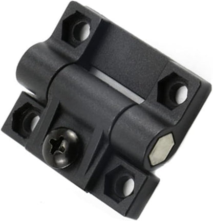 Adjustable Torque Hinge 43mmx36mm Black Plastic 4 Countersunk Holes Adjustable Position Control Hinges Door Hinges 4Pcs,Screws 16Pcs