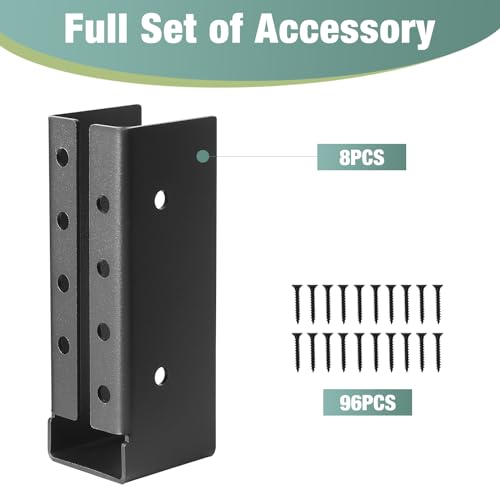 2x6 Joist Hanger 8PCS,Outdoor Trim Concealed-Flange Joist Bracket - size: 8pcs, style: 2''x6''
