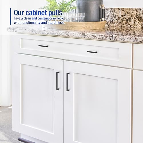 JOY DECOR Matte Black Cabinet Pulls Slim Square Handles, 5 Inch, 30 Pack - size: 5 Inch Hole Center