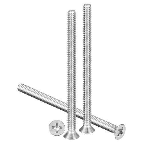 METALLIXITY #4-40x1-3/4 Phillips Flat Head Bolts 304 Silver 50Pcs - color: Silver, size: #4-40x1-3/4"