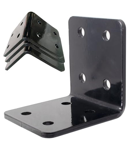 Beam Bracket, 4" X 4" X 3.5” Heavy Duty Corner Bracket. Fireplace Mantel Brackets Made of Premium Heavy Duty Alloy Steel. Corner Steel - size: 4X4X3.5, style: Black 4 PCS