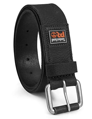 Timberland PRO 38mm Boot Leather Belt - color: Black (Rubber Patch), size: 32
