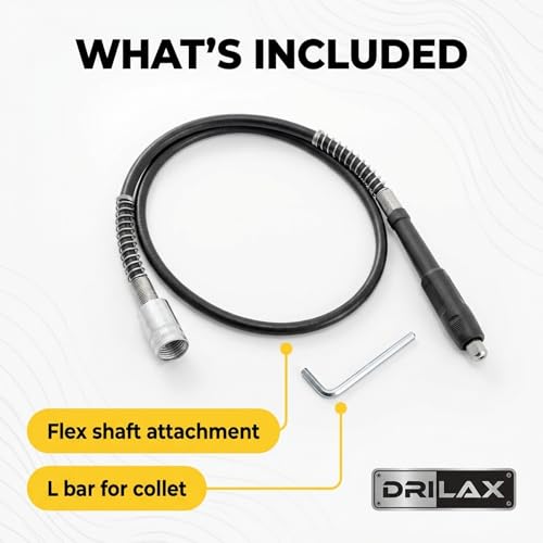 42 Inch Flex Shaft for Dremel Rotary Tools, Carving & Engraving by Drilax