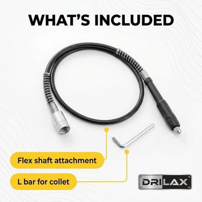 42 Inch Flex Shaft for Dremel Rotary Tools, Carving & Engraving by Drilax