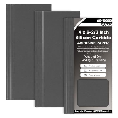 Premium 30-Sheet 2000 Grit Wet Dry Sandpaper, 9 x 3-2/3 Inch - style: 2000Grit