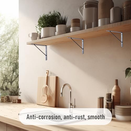 HOME MASTER HARDWARE Wall Shelf Brackets, 10x8 Inch L Brackets, 10 Pack - color: Black, size: 10 inch x 8 inch-10pcs