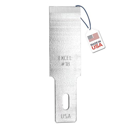 Excel Blades #18 100-Pack Wood Chisel Blades, 1/2-Inch Carbon Steel, USA