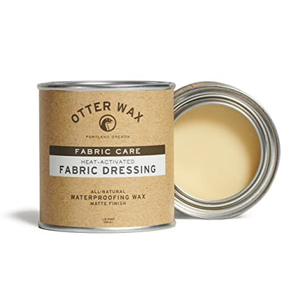 Otter Wax Heat-Activated Fabric Dressing | 1/2 Pint | Meltable Waterproofing Treatment for Waxed Canvas Jackets & Rain Gear | All-Natural & PFAS-Free Beeswax Protectant | Made in Portland USA - size: 1/2 Pint Tin (Pack of 1)