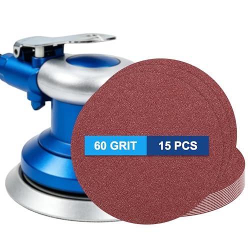 15 Pack 9 Inch PSA Sanding Discs 60 Grit Aluminum Oxide Red - size: 60 grit