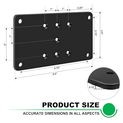 4pcs 3.5x6.5 Post Bracket for 4x4 Wood Post Anchor Base Black - size: I-6.5x3.5