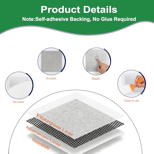 17 Pack Dry Wall Patch Walls,Palmhill 2/4/6/8 Drywall Patch Repair Kit