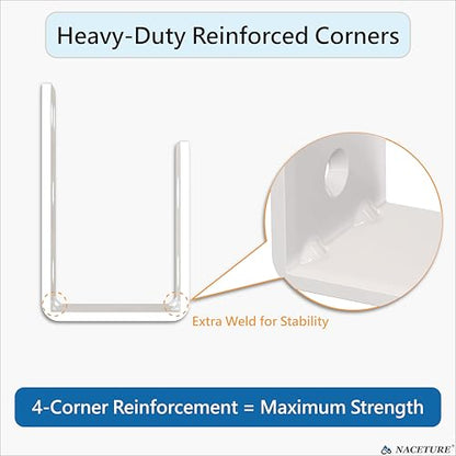 NACETURE Heavy Duty Door Barricade Brackets, White, 2 Pack - style: White 2 Pack