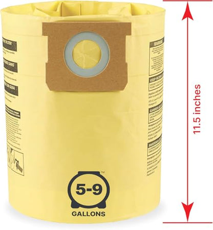 Shop-Vac 9067133 High Efficiency Disposable Vacuum Filter Bags (2-Pack)