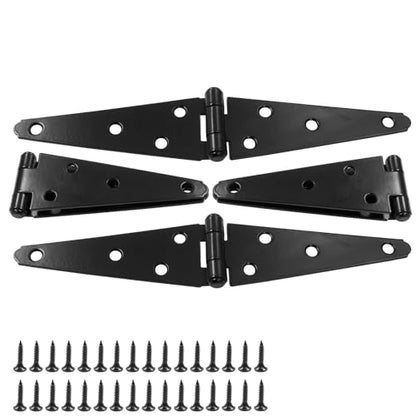 Hordion 4Pcs Strap Hinge Shed Door Hinges, 5 Inch Heavy Duty Gate Hinges - size: 5 Inch, 4Pcs
